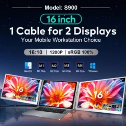 AD Tri-Screen S900 portable monitor 16"