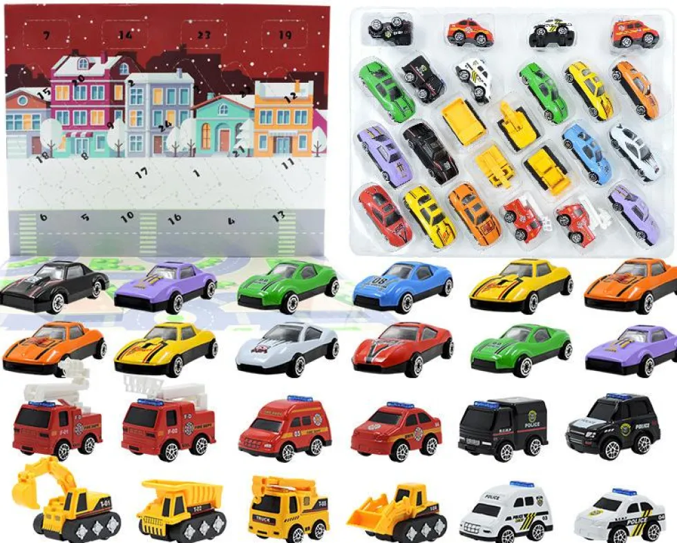 Adventskalender för barn / Julkalender med leksaksbilar