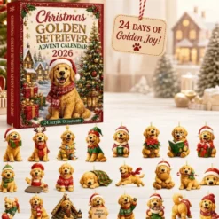 Adventskalender 2026 – Julkalender Golden Retriever Hundprydnader
