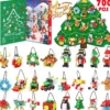 Adventskalender 2026 – Julkalender med byggklossar och julgranskulor