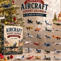 Adventskalender 2026 – Julkalender 24 mini-krigsfågeldekorationer från andra världskriget
