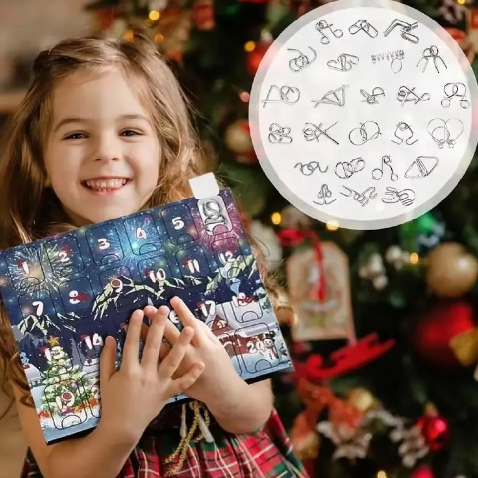 Adventskalender - Metall pussel - Hjärngympa fidget