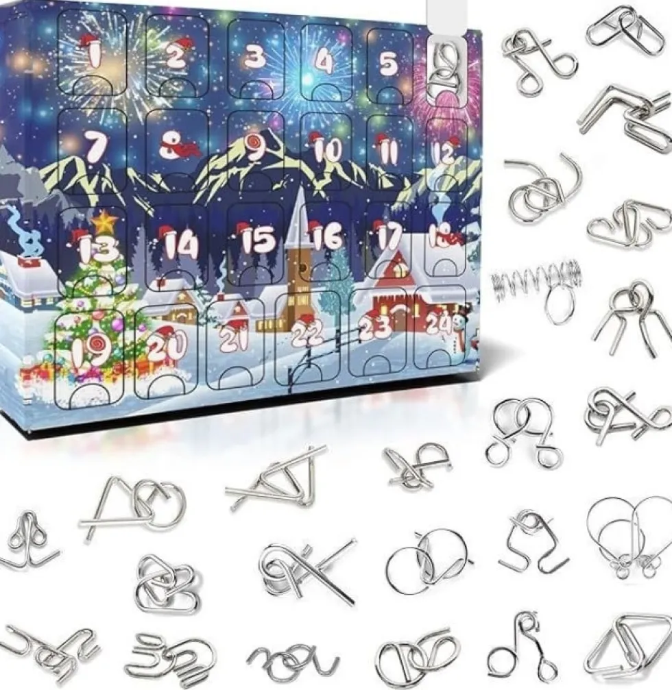 Adventskalender - Metall pussel - Hjärngympa fidget