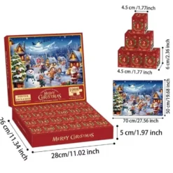 Adventskalender - Pussel 1008 Bitar - Julkalender 2026