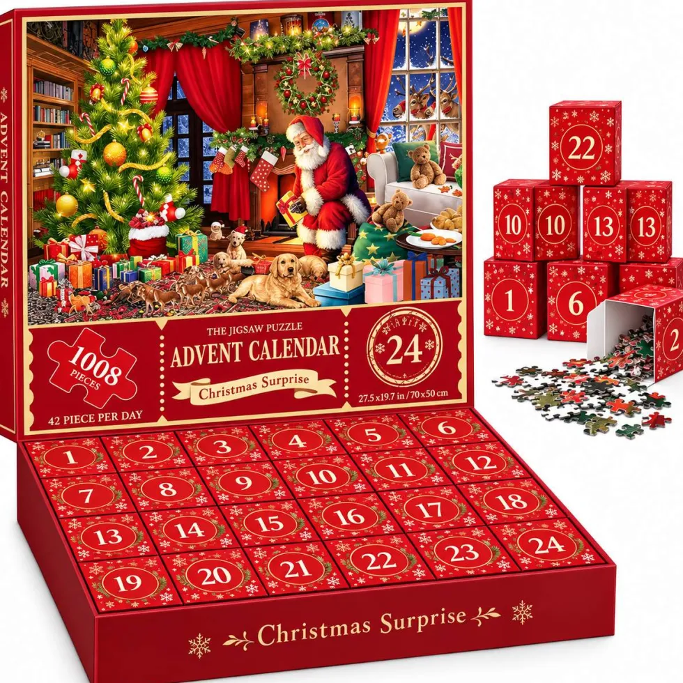 Adventskalender - Pussel 1008 Bitar - Julkalender 2026
