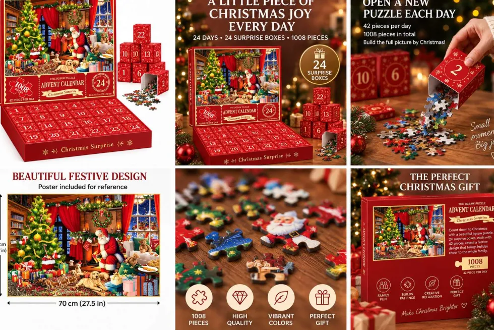 Adventskalender - Pussel 1008 Bitar - Julkalender 2026