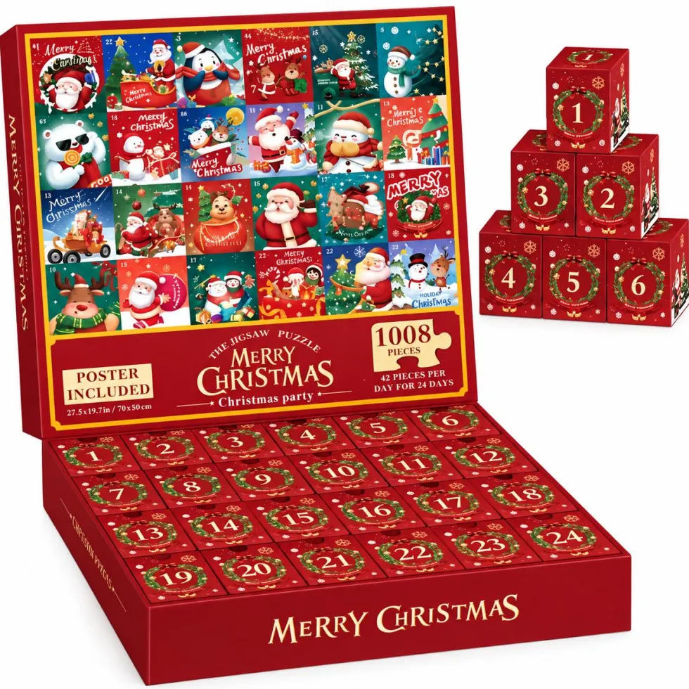 Adventskalender - Pussel 1008 Bitar - Julkalender 2026