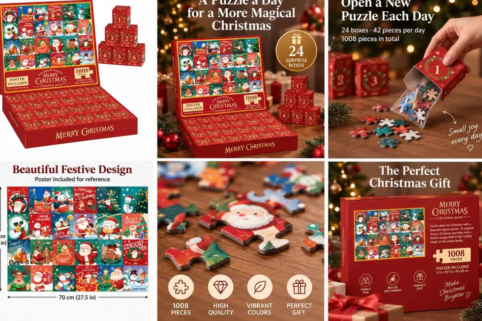 Adventskalender - Pussel 1008 Bitar - Julkalender 2026