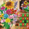 Adventskalender 2026 – 24st Byggklossbukett med Vilda Blommor byggklossar, Julnedräkning för Barn, Tonåringar & Vuxna