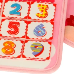 Aktivitetsbräda i filt ryggsäck med lås & snören prinsessmotiv rosa