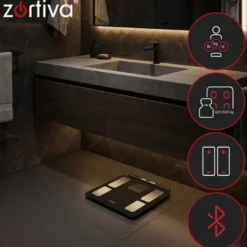 Analytisk badrumsvåg med kroppssammansättning BIA 8 elektroder WiFi/Bluetooth