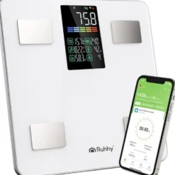 Analytisk badrumsvåg smart med app Feelfit BMI/kroppsfett 226 kg vit