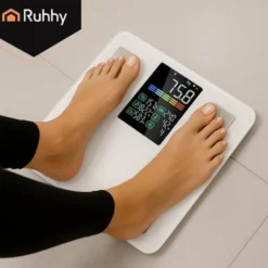Analytisk badrumsvåg smart med app Feelfit BMI/kroppsfett 226 kg vit