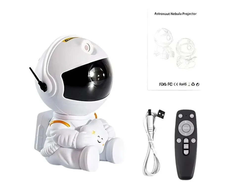 Astronautprojektor / Stjärnprojektor med fjärrkontroll