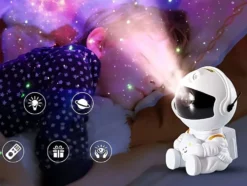 Astronautprojektor / Stjärnprojektor med fjärrkontroll
