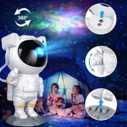 Astronaut stjärnprojektor och nattlampa med fjärrkontroll