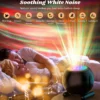 Aurora Galaxy Projektor RGB LED Nattlampa med Norsskenseffekt, Ljudeffekter och Vitt Brus