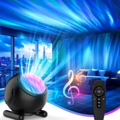 Aurora Galaxy Projektor RGB LED Nattlampa med Norsskenseffekt, Ljudeffekter och Vitt Brus