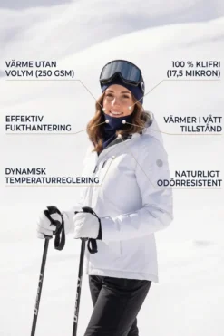 Balaclava i 100% merinoull för skidåkning och friluftsliv
