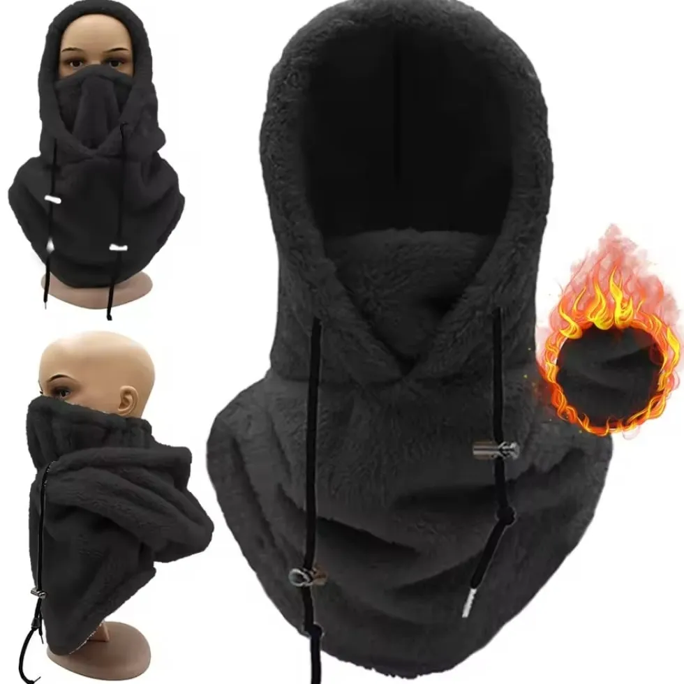 Balaklava med huva och dragsko