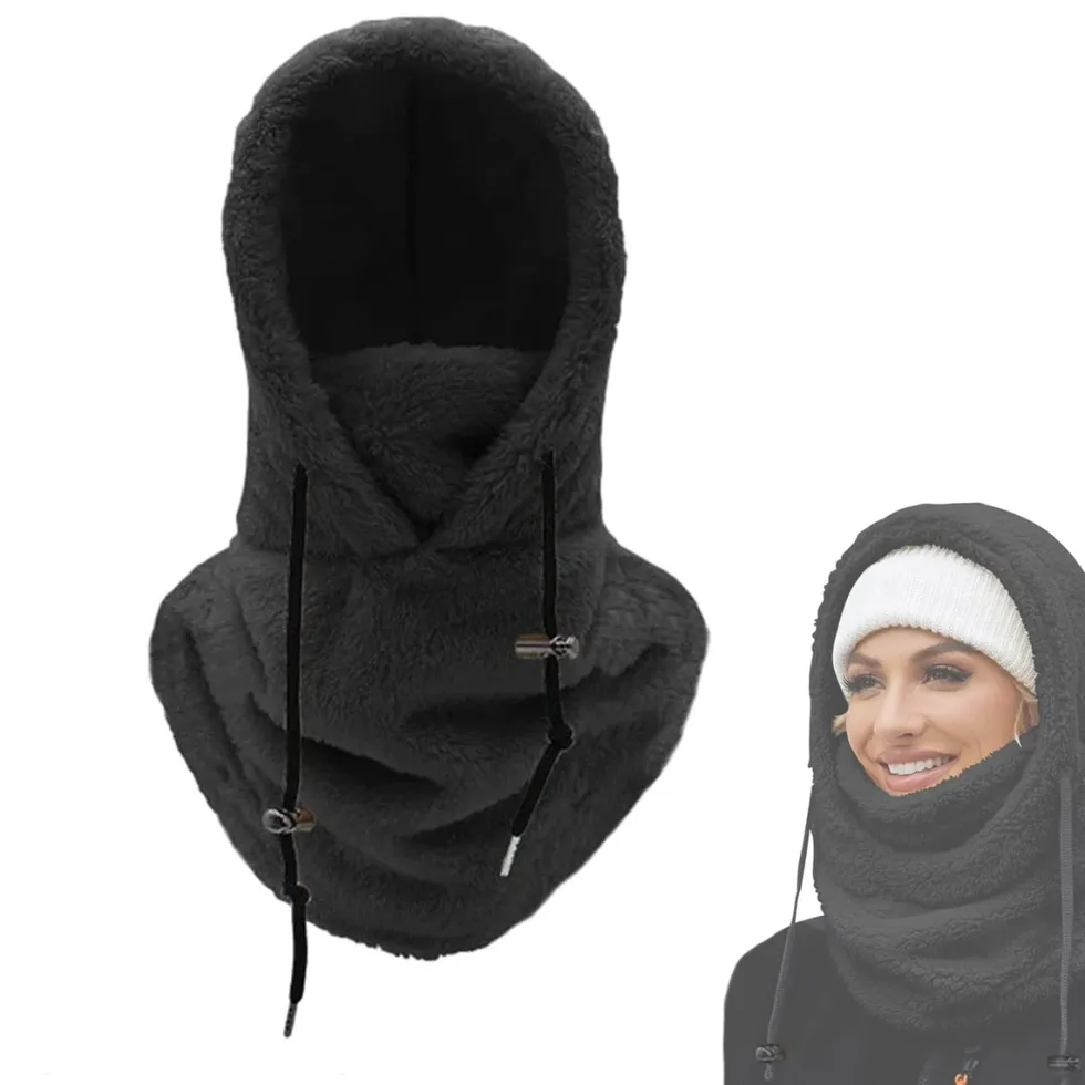 Balaklava med huva och dragsko