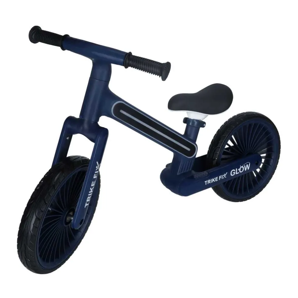 Balanscykel 12" med LED-ljus 20 lägen, marinblå, 2+ år