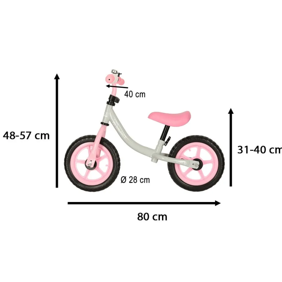 Balanscykel Trike Fix Balance – Springcykel för Barn, Vit/Rosa