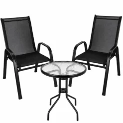 Balkongmöbelset med bord och stolar