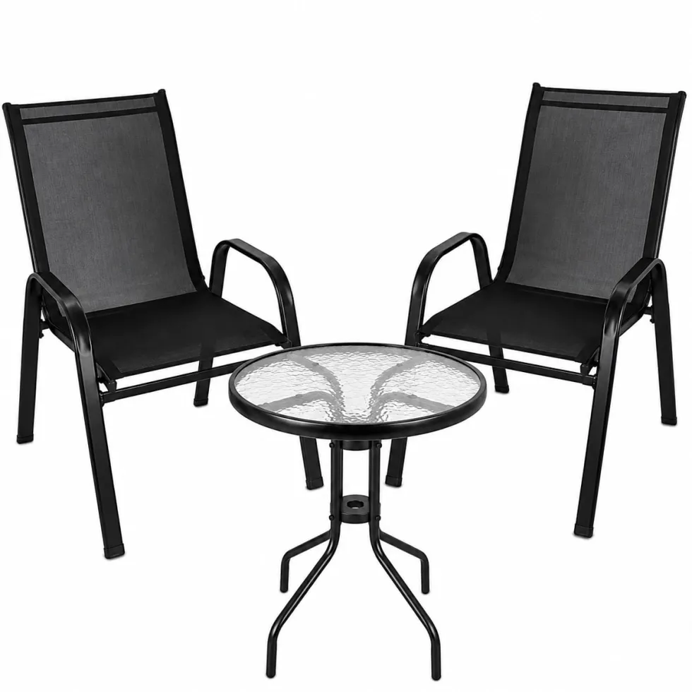 Balkongmöbelset med bord och stolar