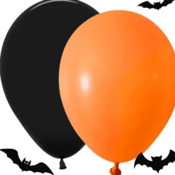 Ballonger i svart och orange för Halloween 20-pack
