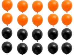 Ballonger i svart och orange för Halloween 20-pack