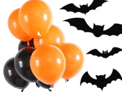 Ballonger i svart och orange för Halloween 20-pack