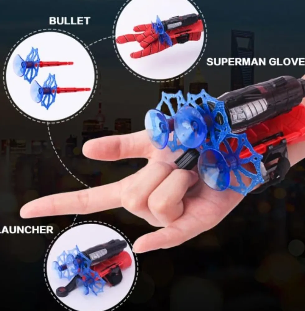 Barn Spiderman Web Shooter Launcher Toy GloveDart Cosplay