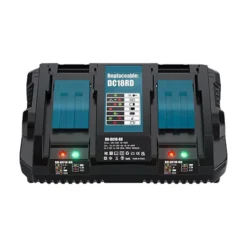 Batteri kompatibelt med Makita 18V 8000mAh + laddare – 4-pack -Ersättning för BL1860B BL1850B BL1840B BL1830B BL1815B