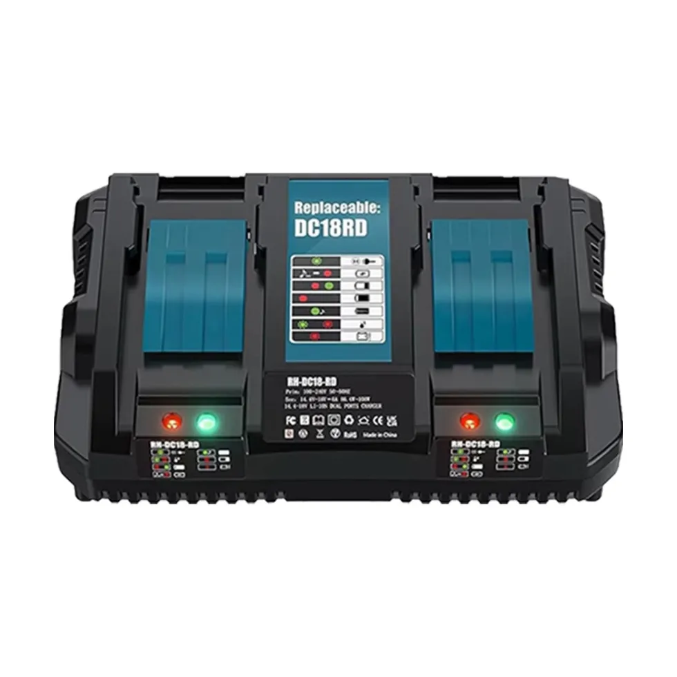 Batteri kompatibelt med Makita 18V 8000mAh + laddare – 4-pack -Ersättning för BL1860B BL1850B BL1840B BL1830B BL1815B