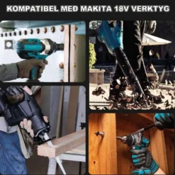 Batteri kompatibelt med Makita 18V 8000mAh + laddare – 2-pack – ersättning för BL1860B BL1850B BL1840B BL1830B BL1815B