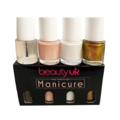 Beauty UK Rose Gold French Manicure Set 4x9ml