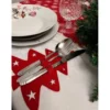 Bestickfodral i filt 12-pack röd julgran 17x20 cm
