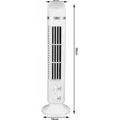 Bladlös Tornfläkt Bordsfläkt 38cm Vit