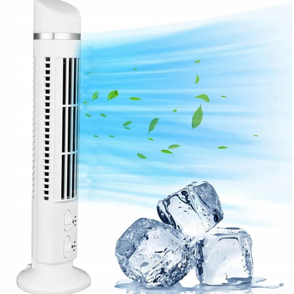Bladlös Tornfläkt Bordsfläkt 38cm Vit