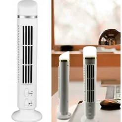 Bladlös Tornfläkt Bordsfläkt 38cm Vit