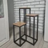 Blomsterställ 3 nivåer metall/MDF 67 cm svart 15 kg per hylla