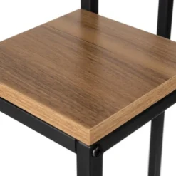 Blomsterställ 3 nivåer metall/MDF 67 cm svart 15 kg per hylla