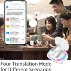 Bluetooth Translator Översättare 144 språk Realtid hörlurar