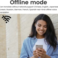 Bluetooth Translator Översättare 144 språk Realtid hörlurar