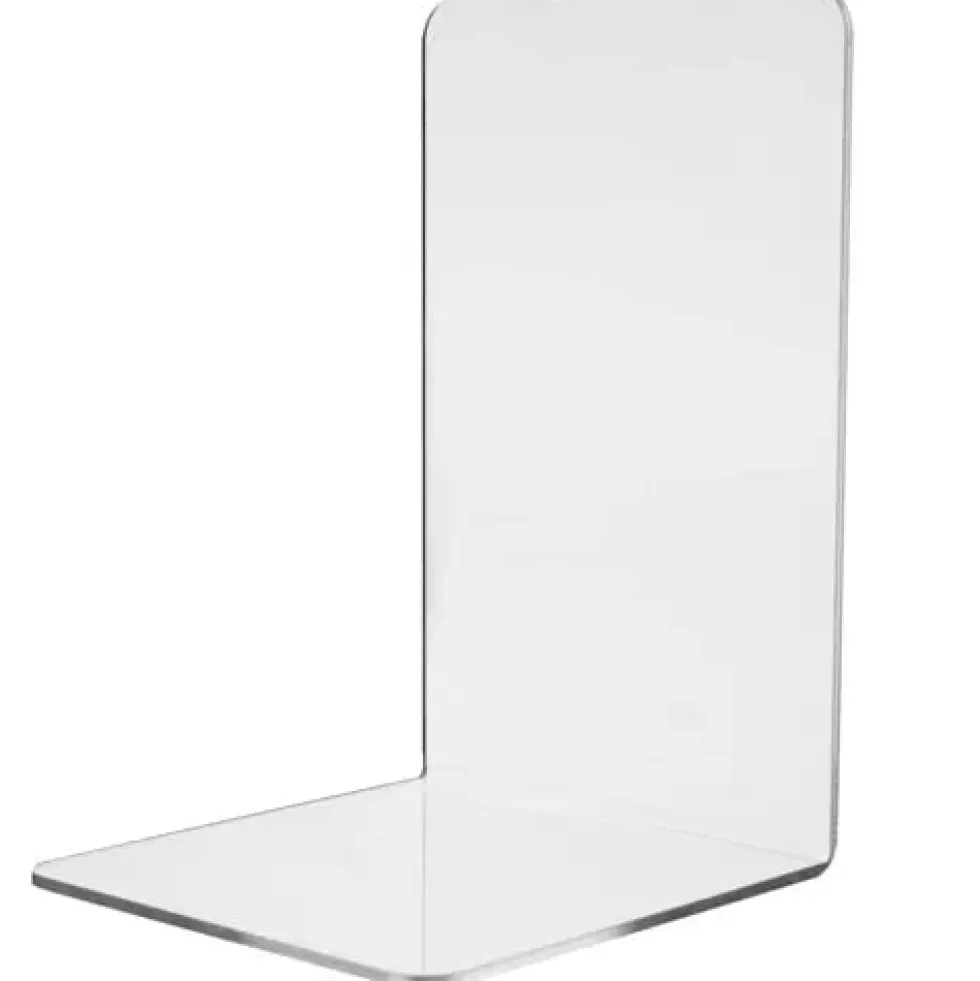 Bokstöd i transparent akryl 18,5x12x12 cm 6-pack