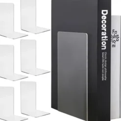 Bokstöd i transparent akryl 18,5x12x12 cm 6-pack