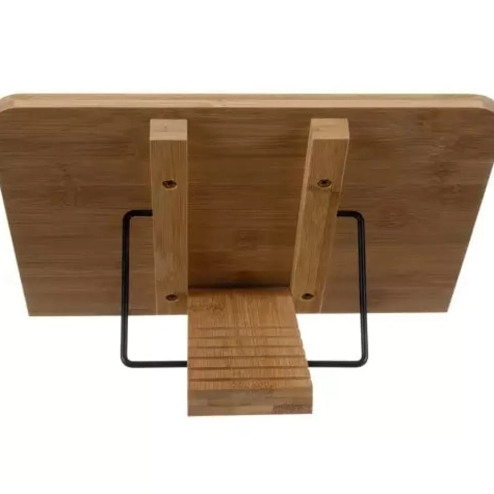 Bokställ i bambu justerbart för böcker/surfplatta/laptop 28 cm