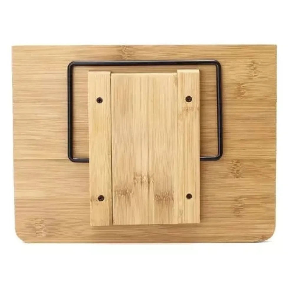 Bokställ i bambu justerbart för böcker/surfplatta/laptop 28 cm