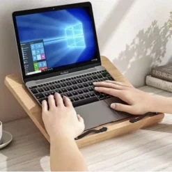 Bokställ i bambu justerbart för böcker/surfplatta/laptop 28 cm